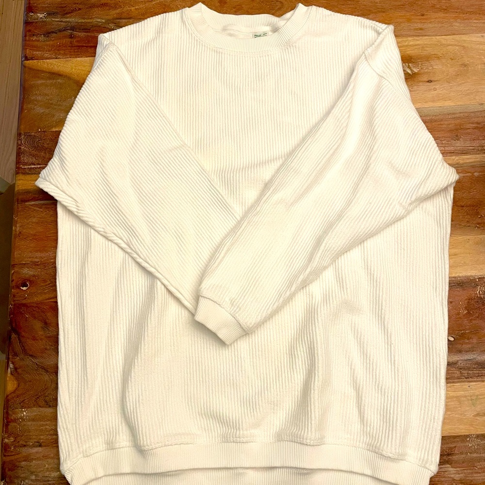 Aerie oversized white sweatshirt